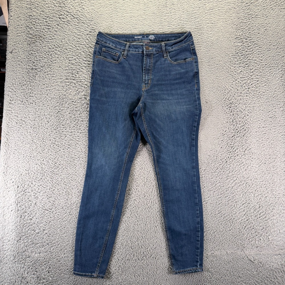 Old Navy Rockstar Jeans Womens 12 Blue Cotton Denim Skinny Streetwear Stretch